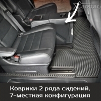 Автомобильные коврики EVA на Citroen SpaceTourer 7 мест, не Long (2016-2024)