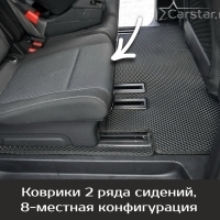 Коврики текстильные на Citroen SpaceTourer 8 мест, не Long (2016-2024)
